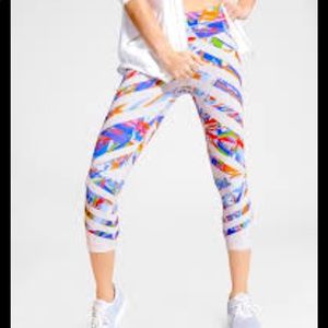 Athleta colorful leggings cropped mid length